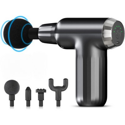 massage gun with 4 heads